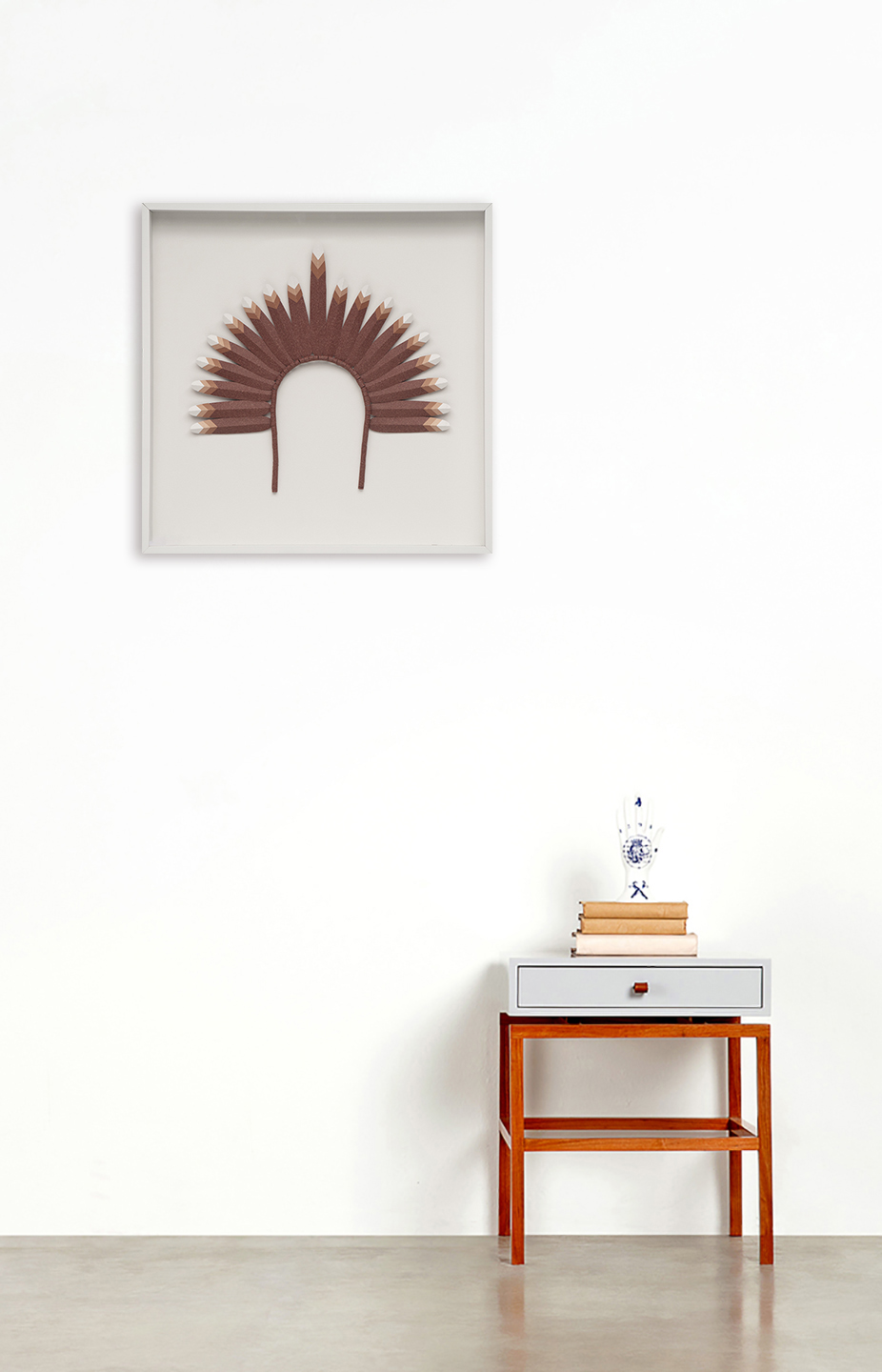 Quadro com Vidro Cocar Terracota image number 1