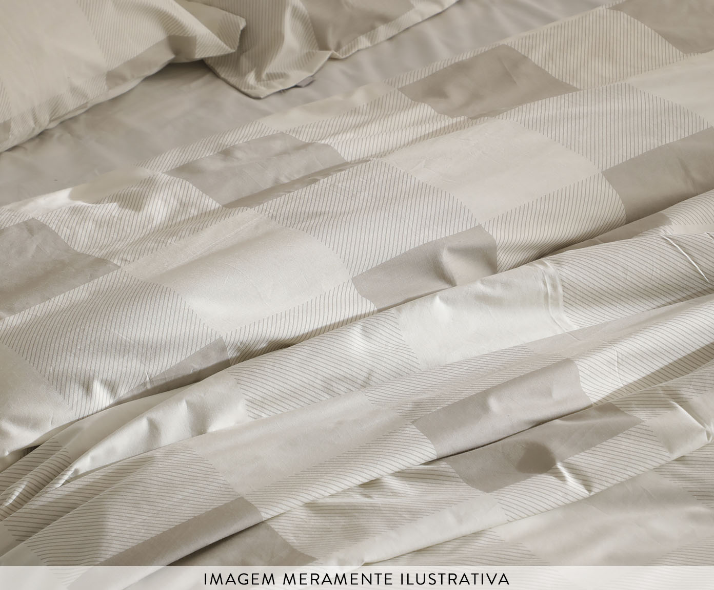 Duvet Maxi Vichy Cinza image number 3