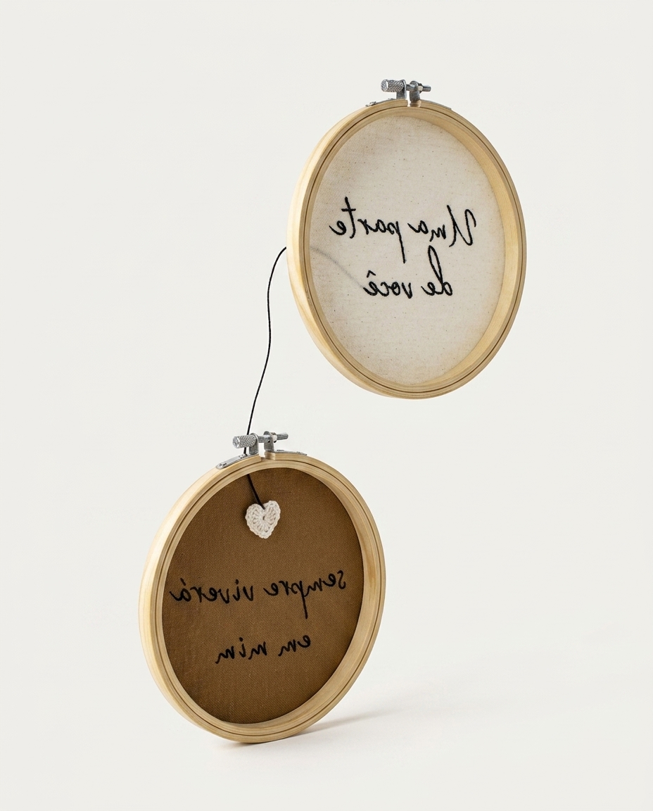 Conjunto de Bordado Decorativo "Voc&ecirc; Viver&aacute; em Mim" image number 2