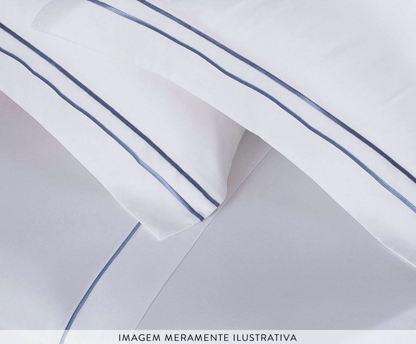 Jogo de Len&ccedil;ol Sublime Branco Azul Marinho image number 2