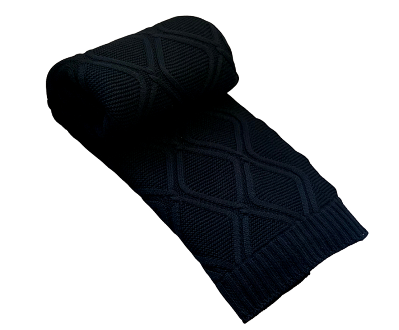 Manta em Tric&ocirc; Luxo Preto - image 1