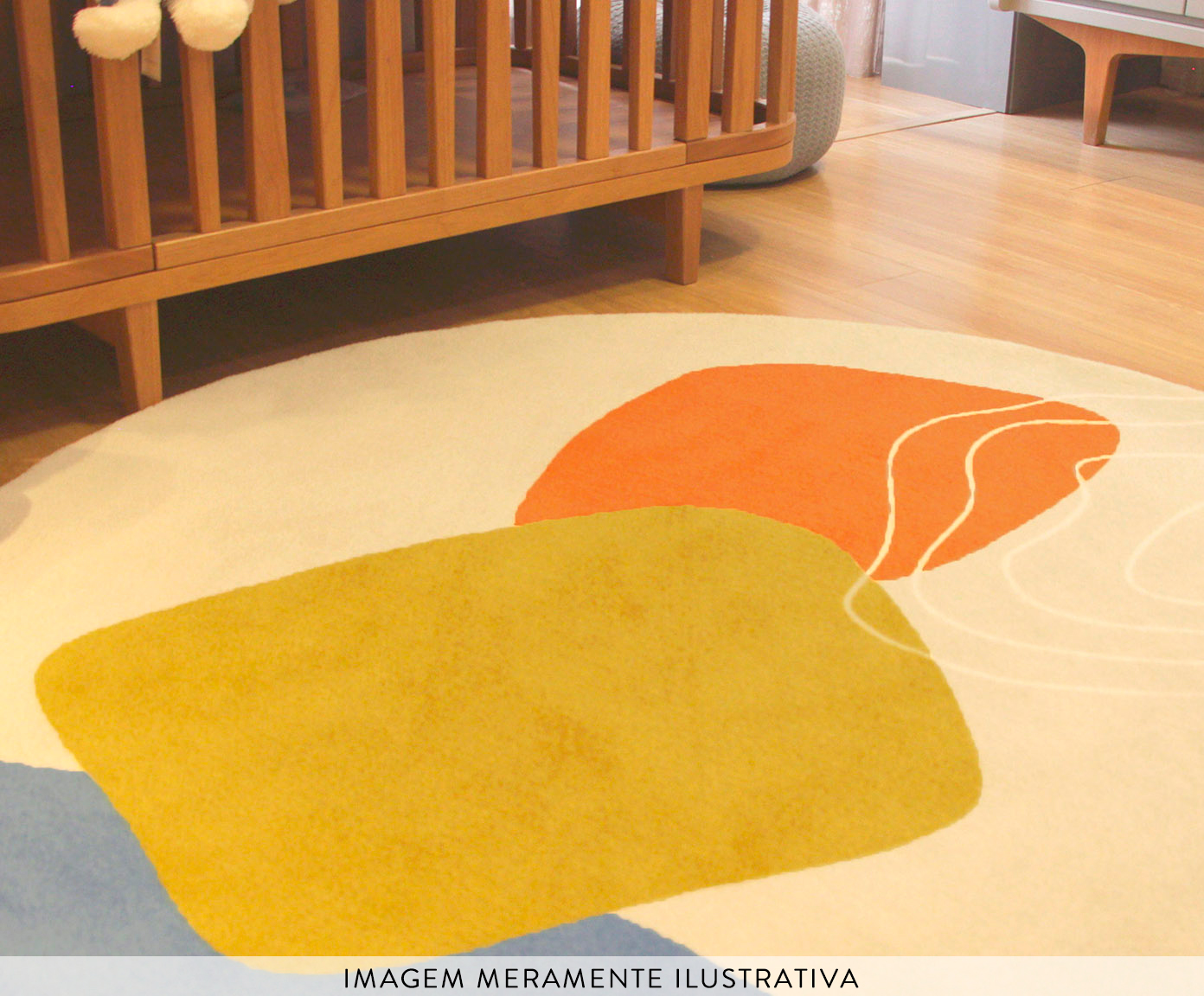 Tapete Infantil Redondo Kamet Abstrato image number 4