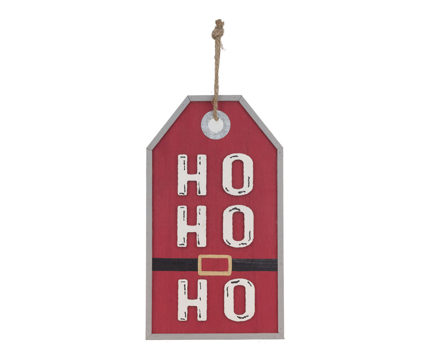 Placa para Pendurar Ho Ho Ho - Vermelha image number 0