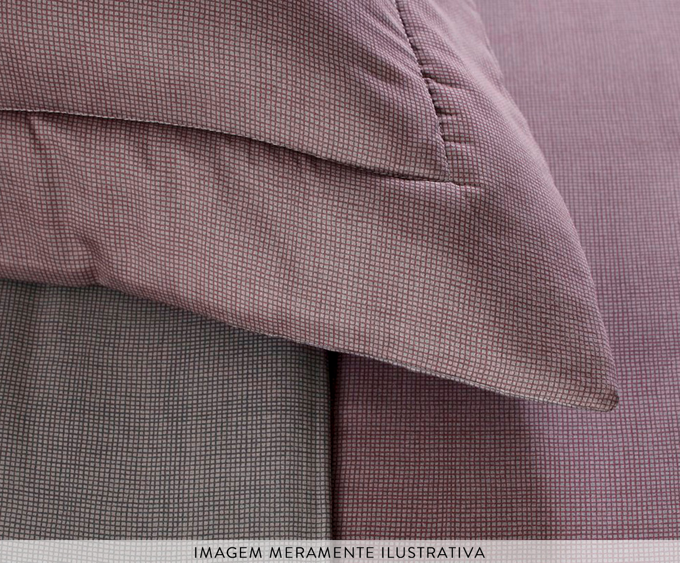 Jogo de Cobre-Leito Bud Vision Orion Estampado Chumbo e Bord&ocirc; 270 Fios - Queen Size image number 3