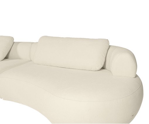 Sof&aacute; Laguna by Elle - Chaise Boucl&ecirc; Off-White V image number 7