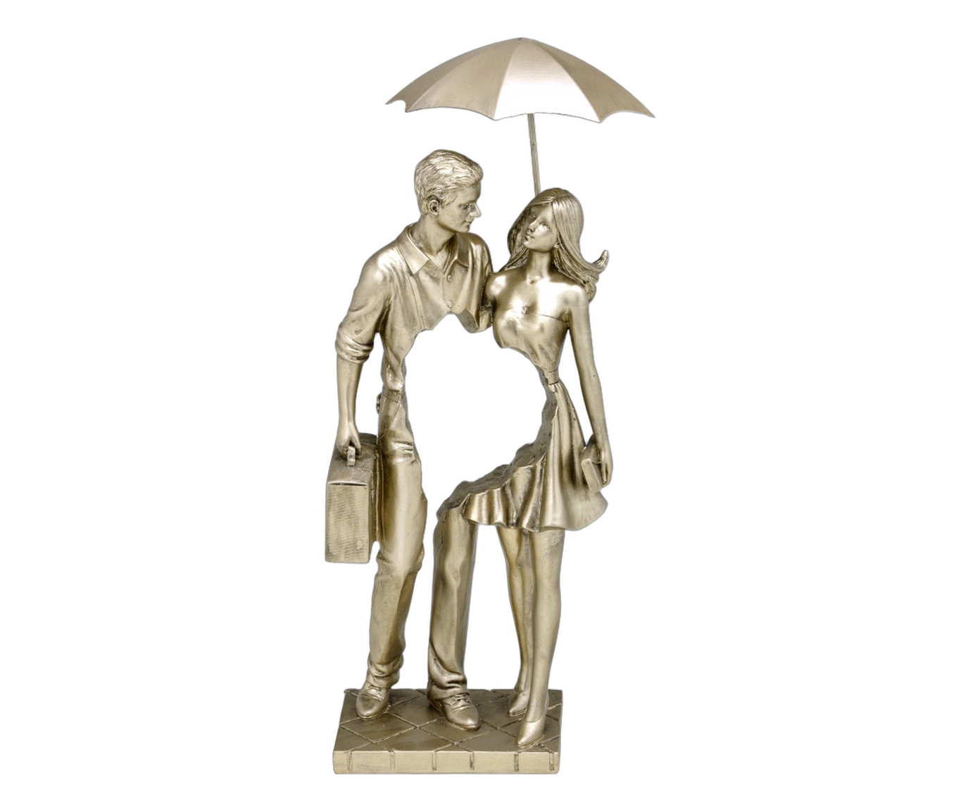 Casal Decorativo Duetto Dourado image number 0