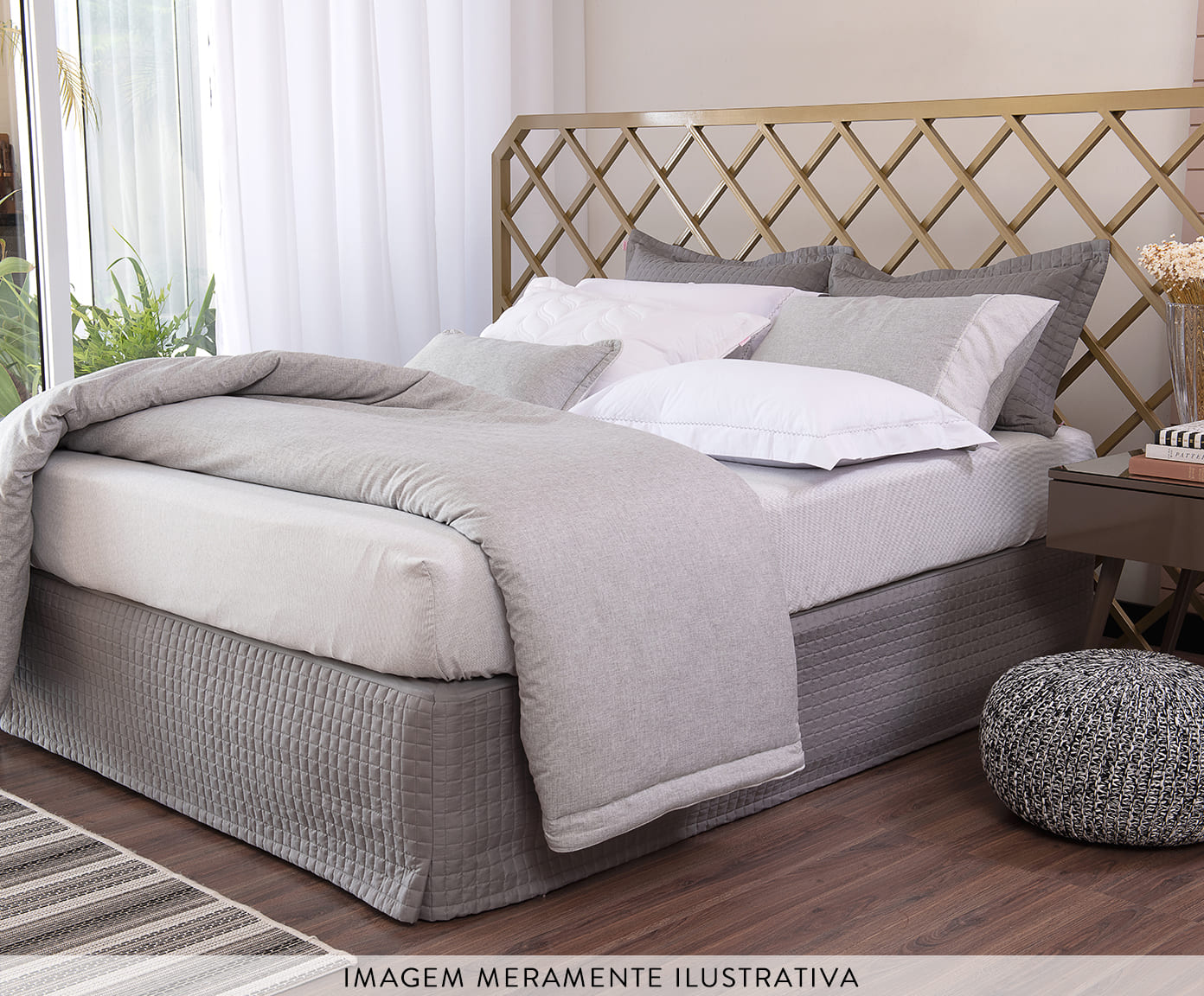 Saia para Cama Box Probox Max Gris image number 2