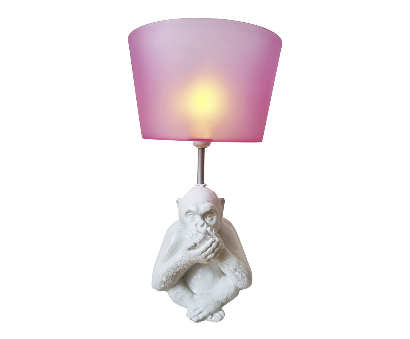 Base Lumin&aacute;ria Macaco S&aacute;bio Mudo Branco - image 1