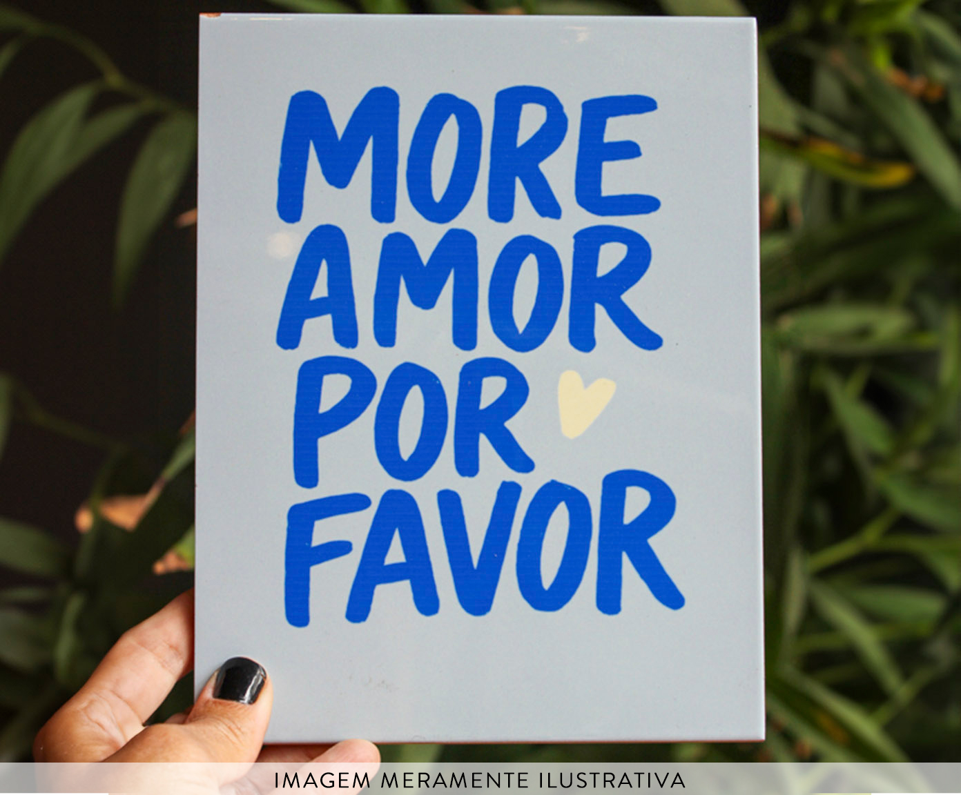 Azulejo Decorativo "More Amor Azul" image number 1