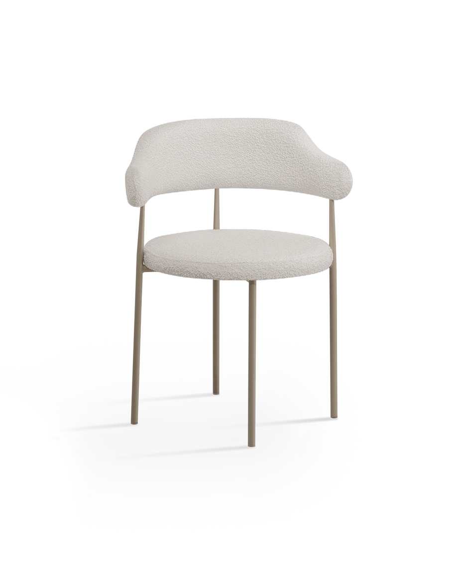 Cadeira Athenas Champagne Boucle Bege image number 4