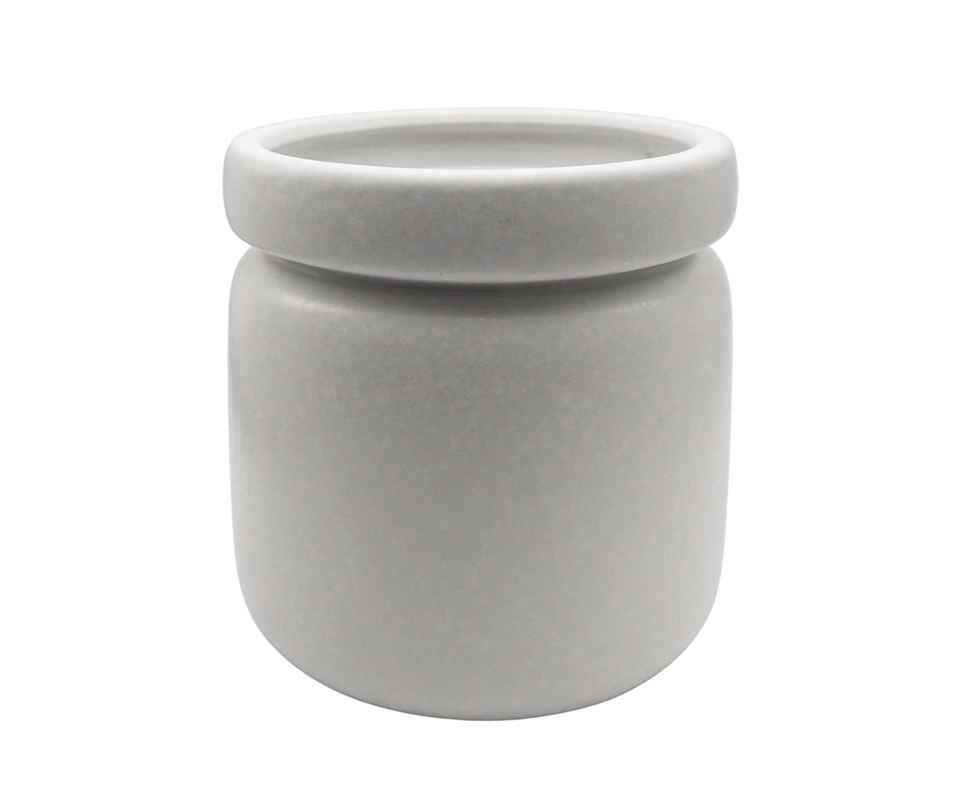 Cachepot Spots Creme M&eacute;dio image number 0