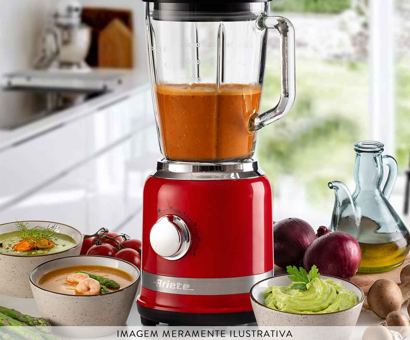 Liquidificador Ariete Moderna Vermelho image number 6