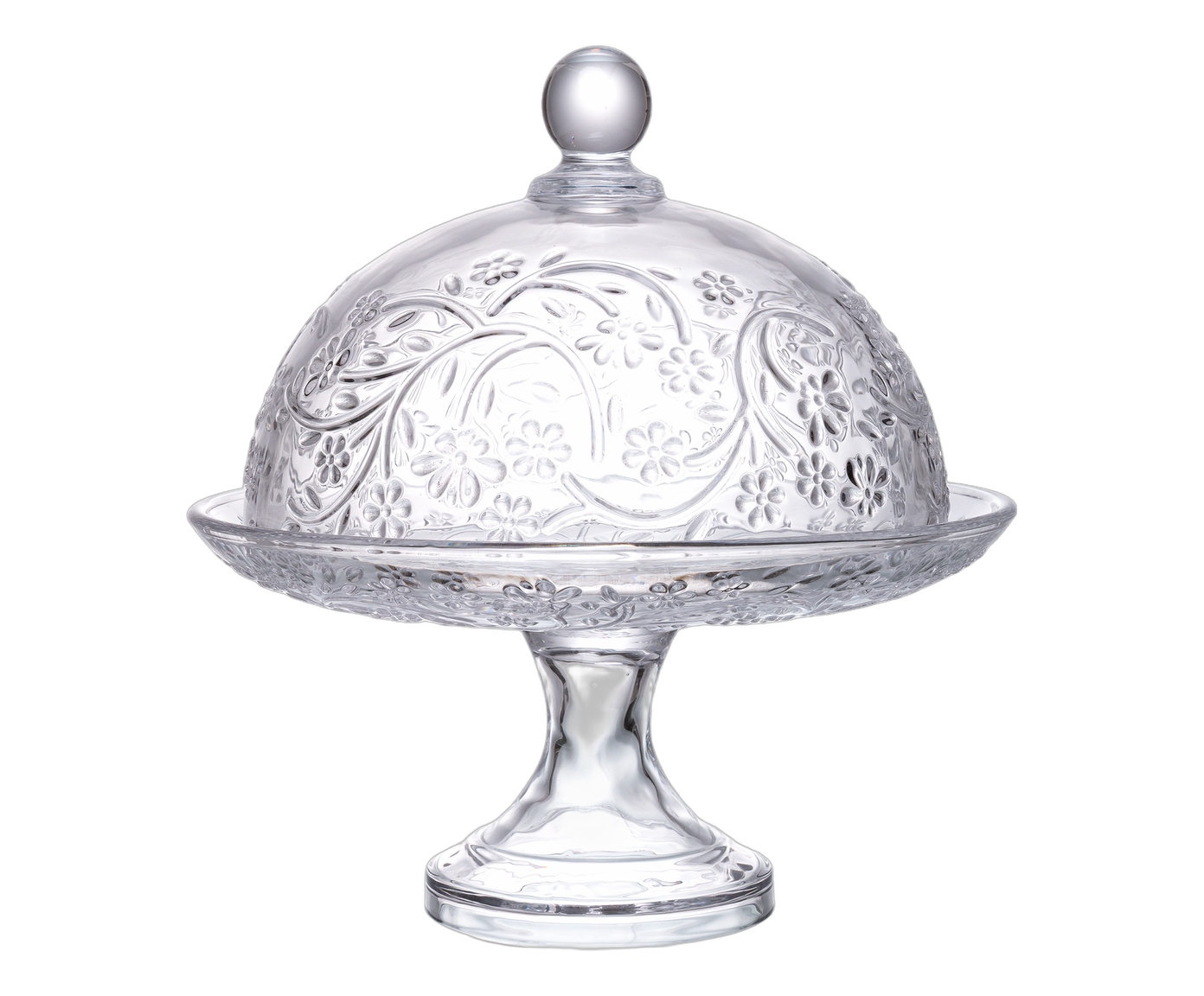 Prato para doces em Cristal com Tampa Daisy - image 0