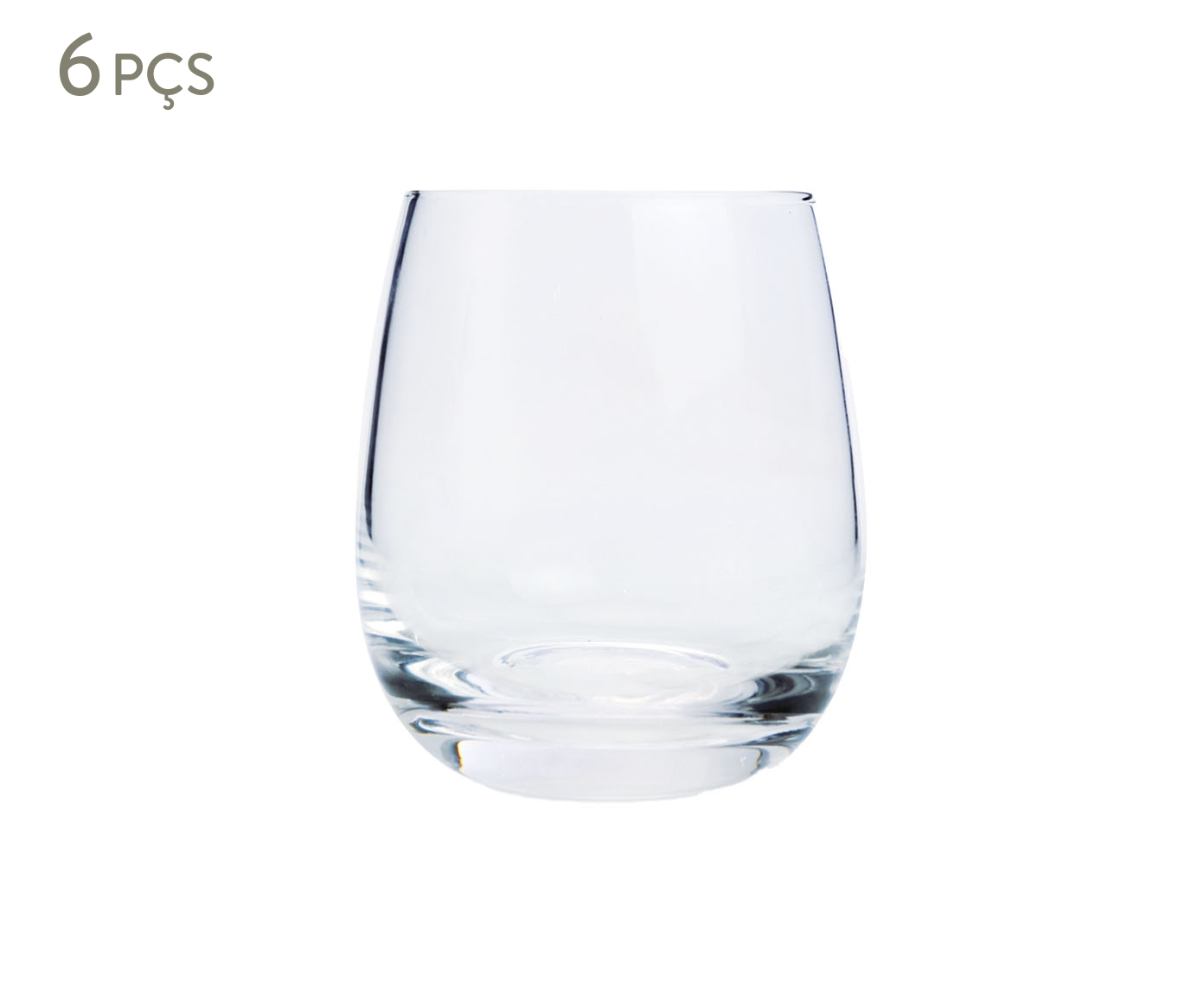 Jogo de Copos Baixos Vidro Incolor - 370ml image number 0