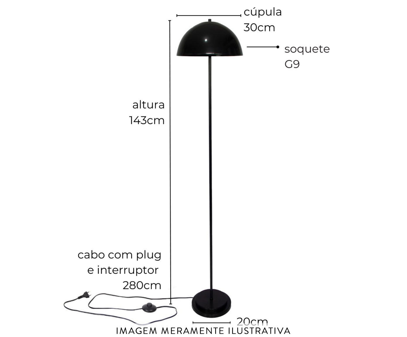 Lumin&aacute;ria de Piso Komaco Slim Branca image number 2
