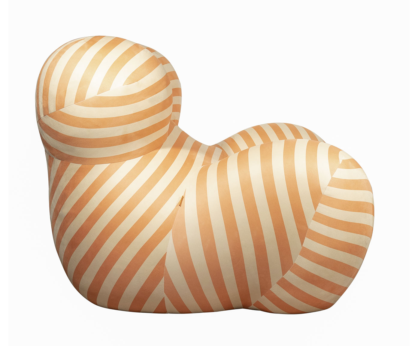 Poltrona com Pufe Femminile - Laranja e Bege image number 4