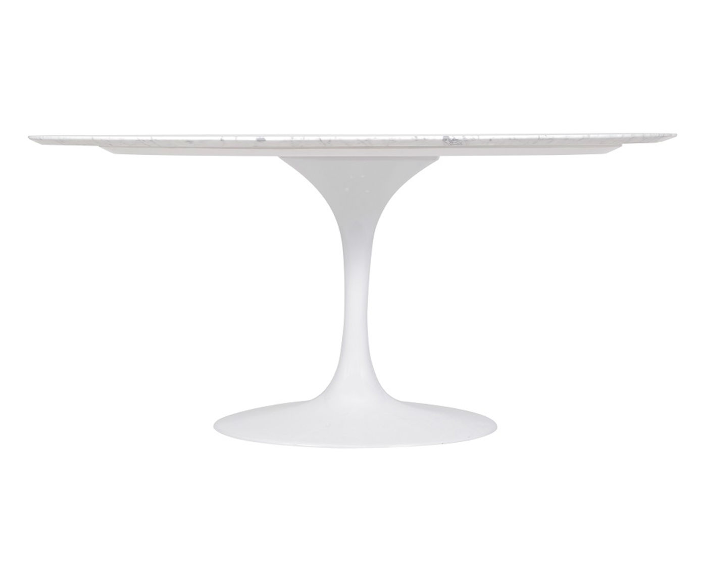 Mesa Saarinen Oval Carrara Base Branca image number 4