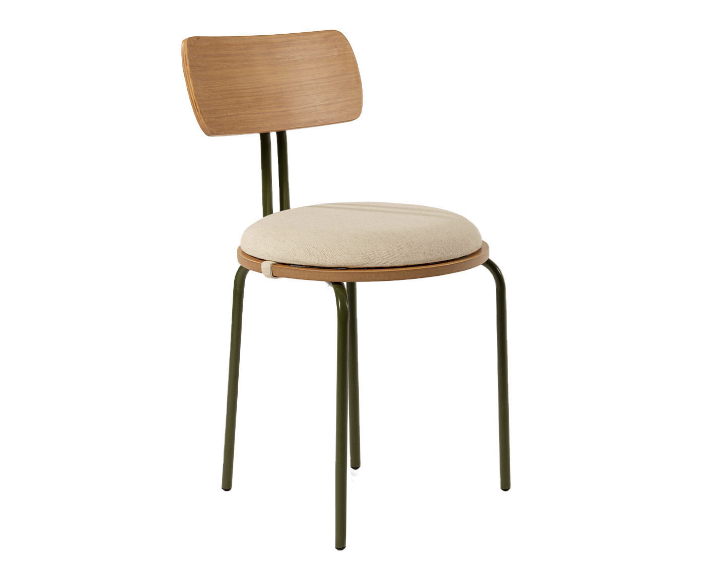 Cadeira Jade Verde Musgo e Off White image number 0
