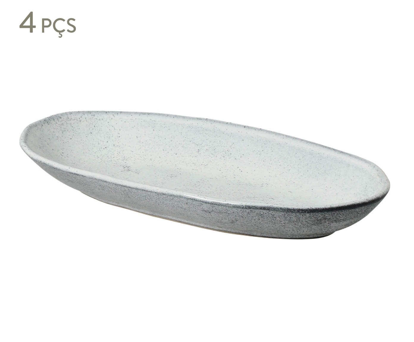 Jogo de Travessas Oval Funda Org&acirc;nico Echo Branco - image 0