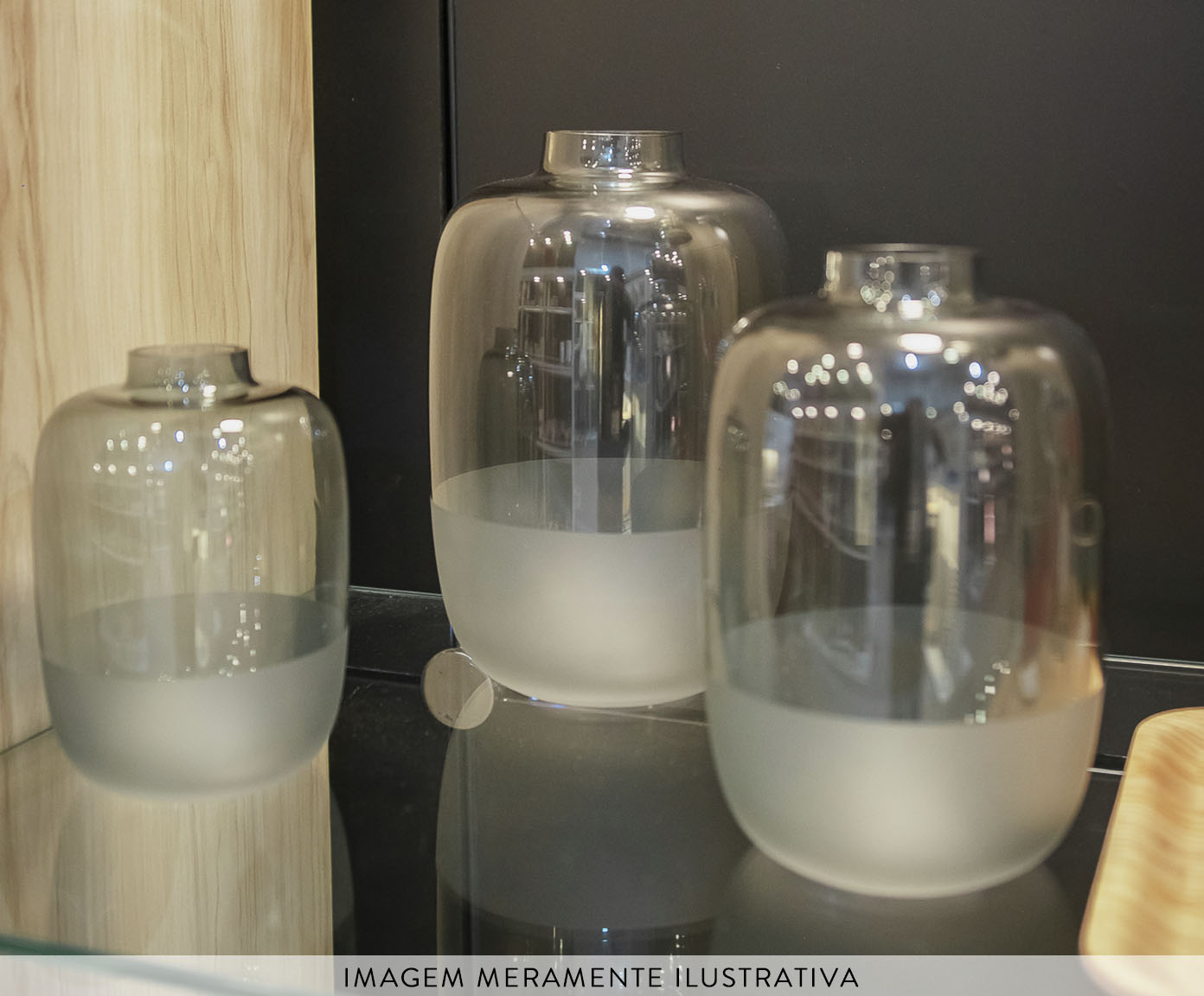 Vaso Frosted Cinza I image number 1
