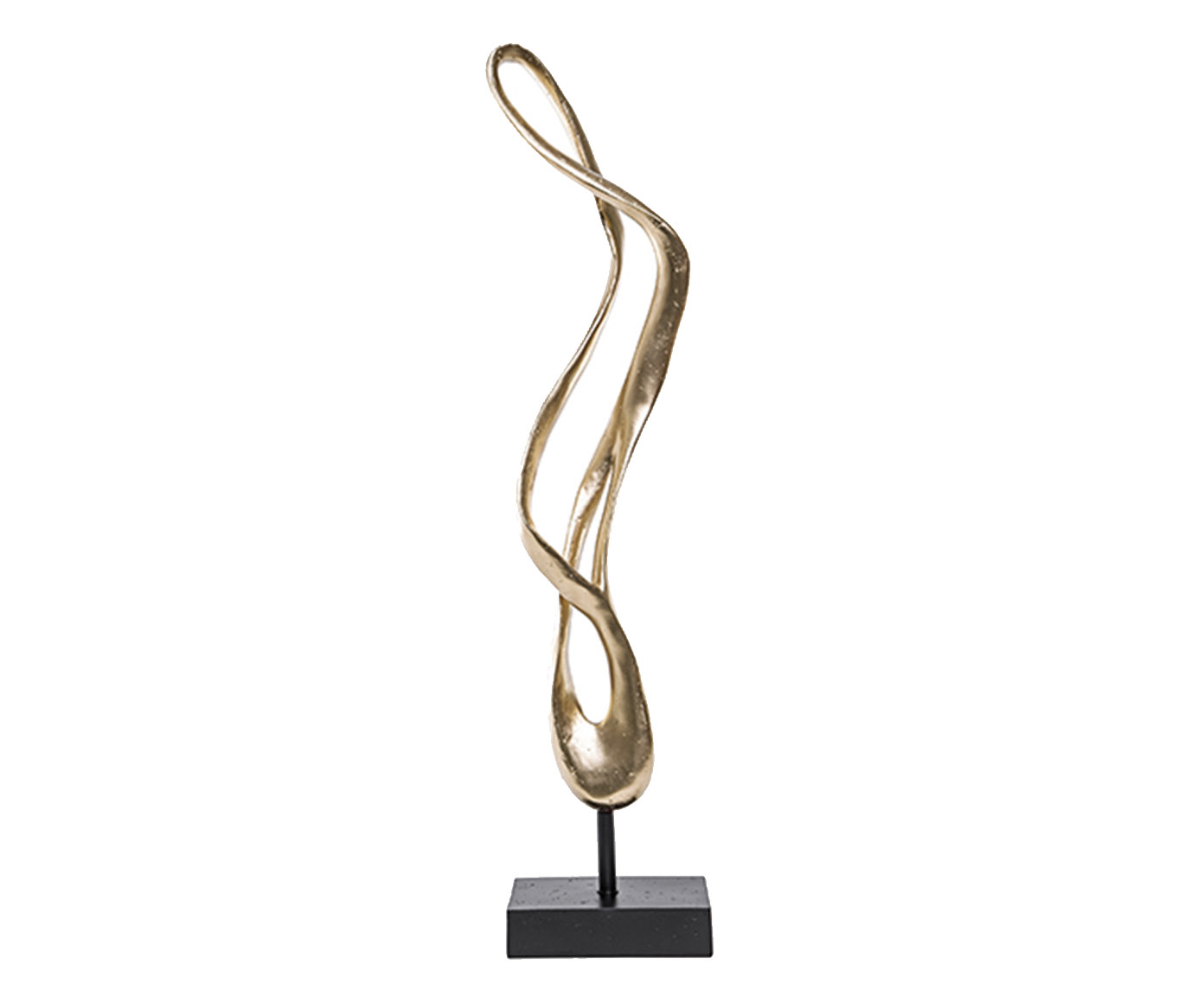 Escultura Abstrata Curve Dourado image number 0