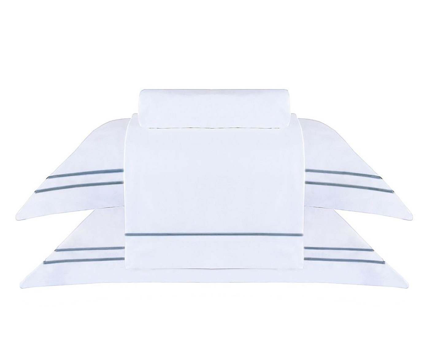 Jogo de Len&ccedil;ol Sublime Branco Azul Marinho image number 0