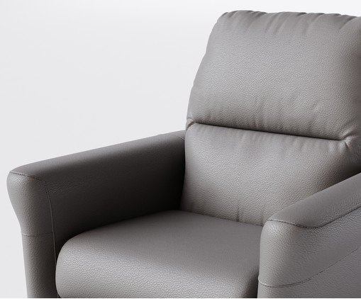 Poltrona Blend sem Lift Couro Cinza image number 3