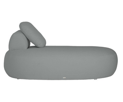 Sof&aacute; M&oacute;dulo Chaise Laguna by Elle - Boucl&ecirc; Cinza image number 1
