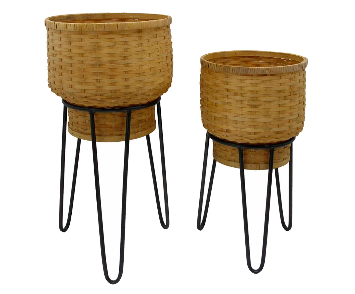 Jogo de Cachepots em Rattan Sasha - Natural image number 0