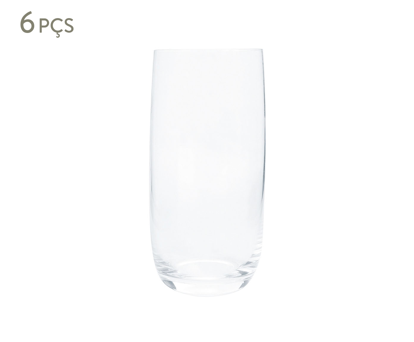 Jogo de Copos Altos Cristal Incolor - 380ml image number 0