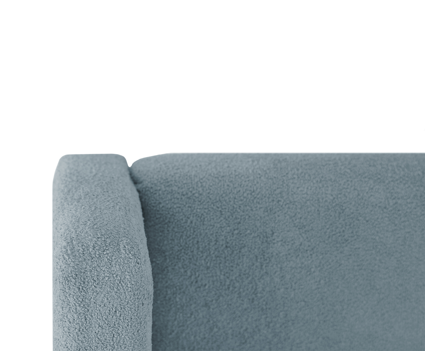 Cabeceira em Boucle Aveludado Classic Azul image number 4
