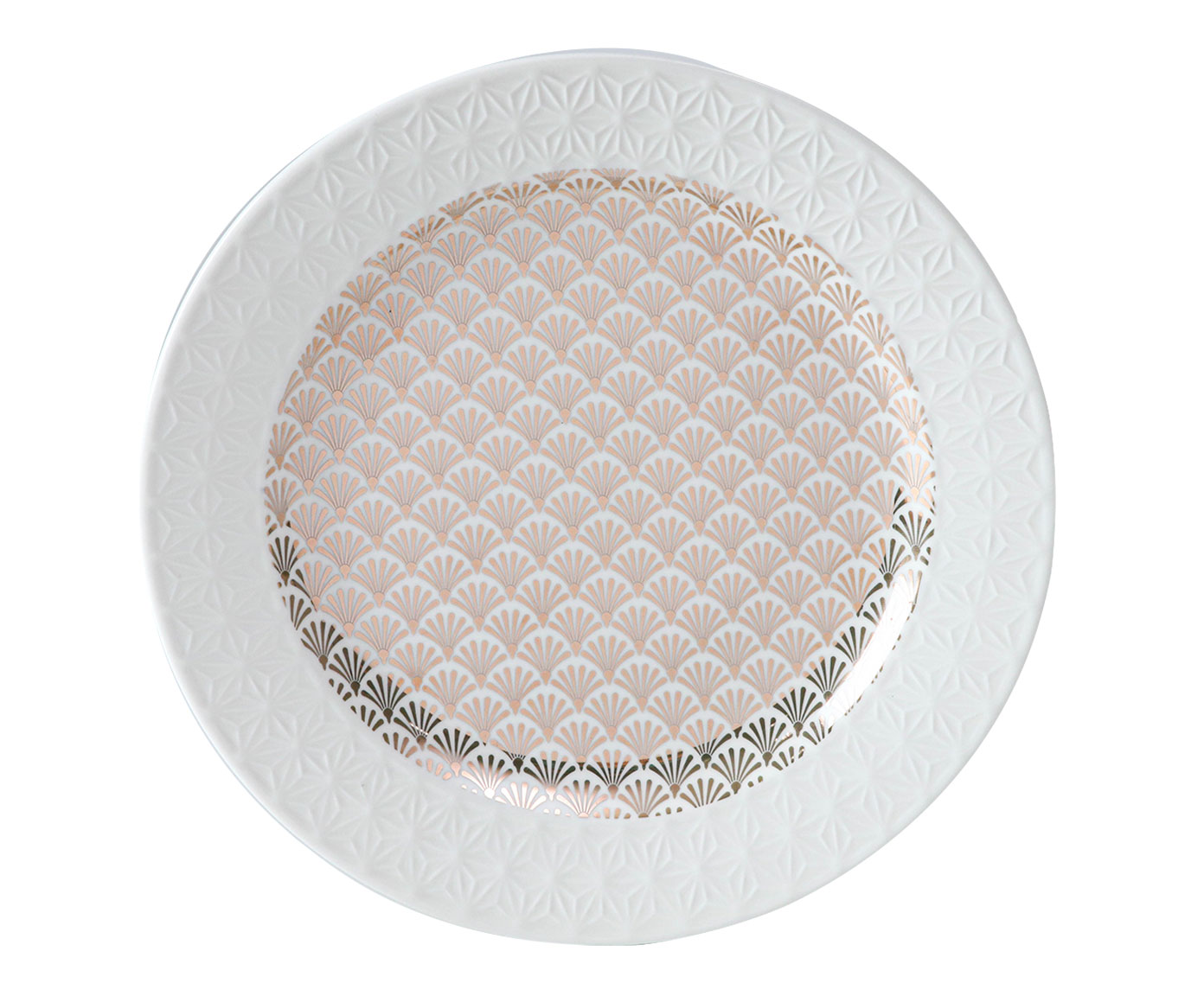 Prato Raso em Porcelana Accorsi - Rosa Gold image number 0