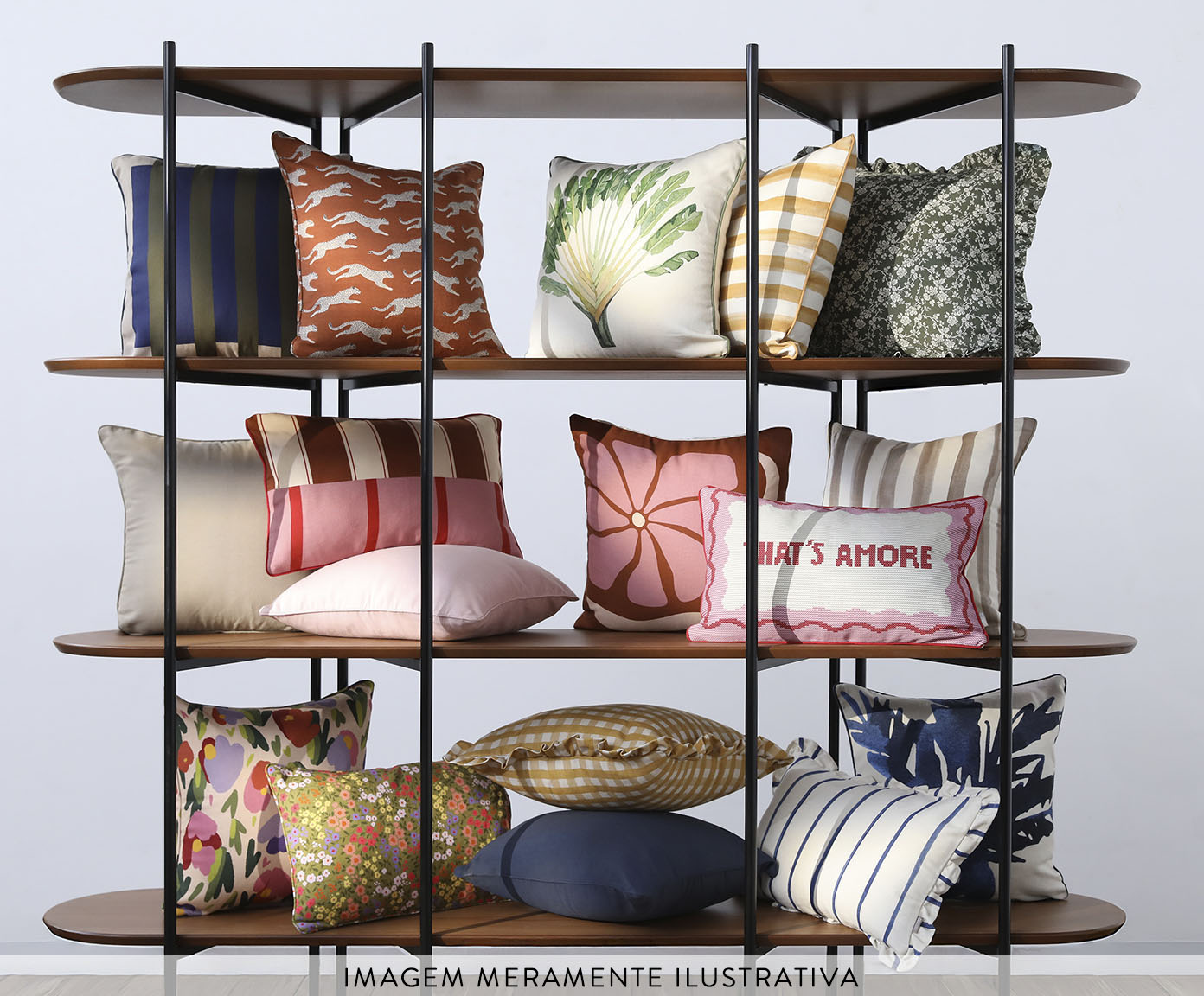 Capa de Almofada Estampada com Cordon&ecirc; Floral Olga Colorida image number 5