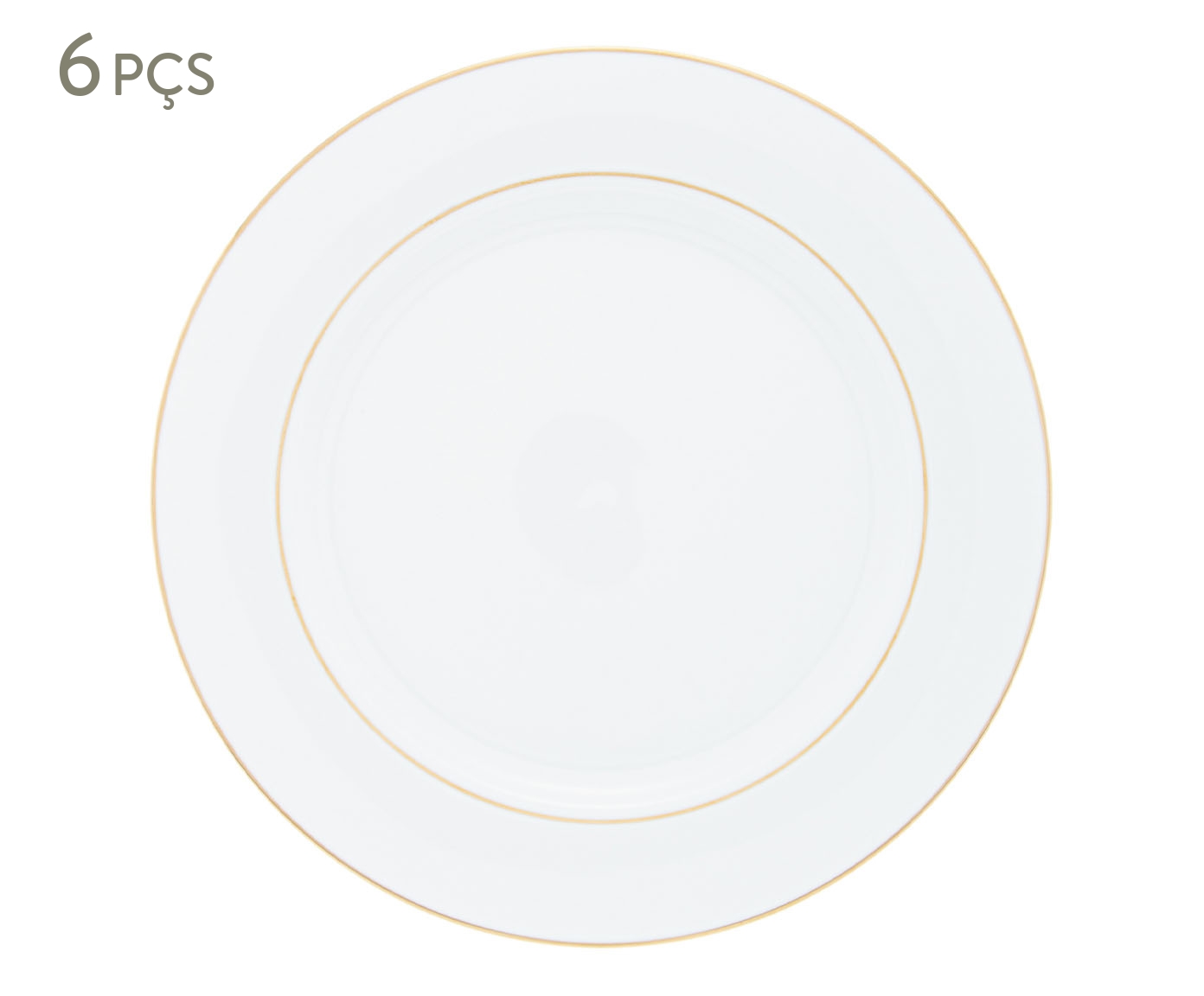 Jogo de Pratos para Sobremesa com Fio Dourado M&ocirc;naco - image 0