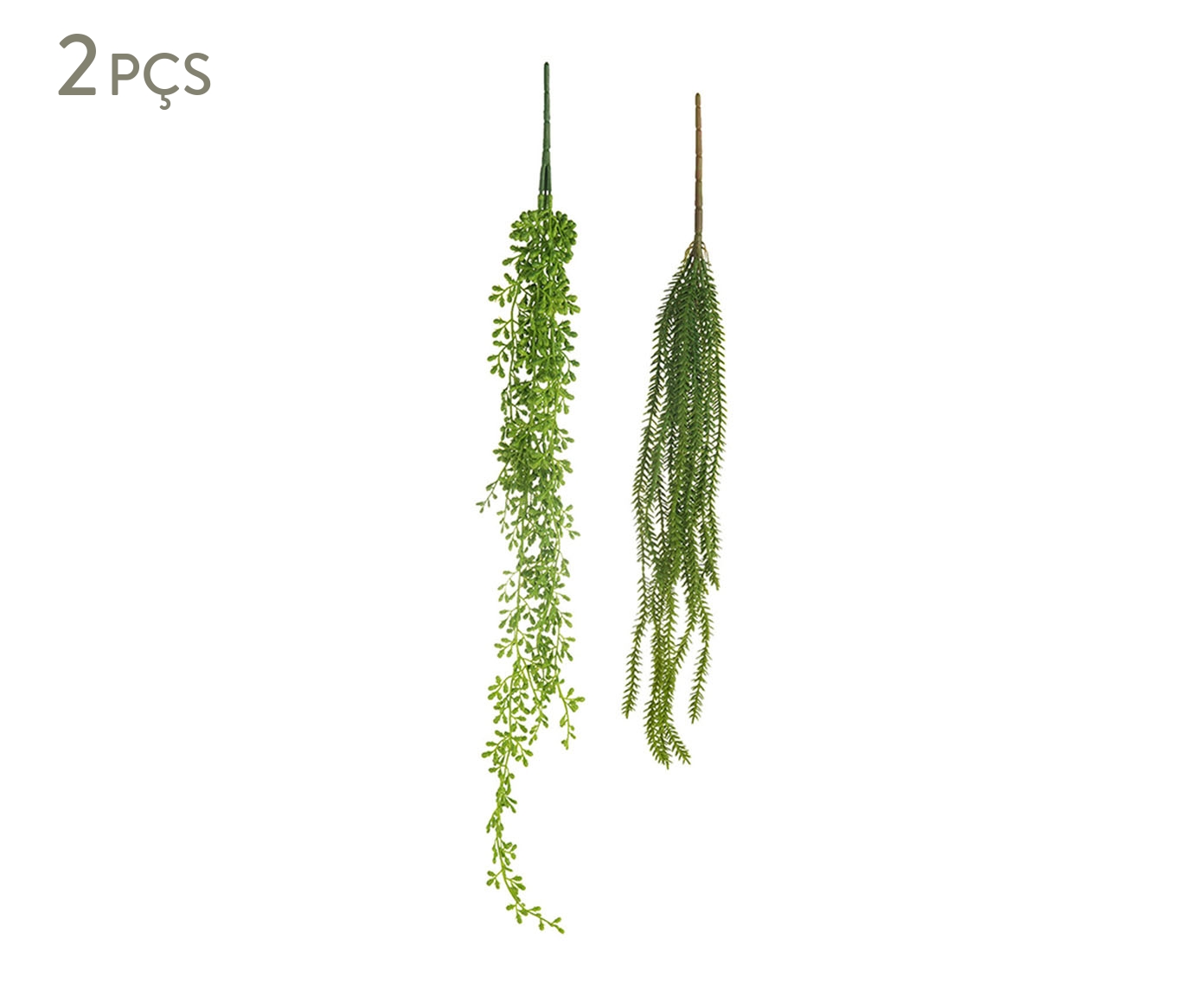 Dupla Ramo de Folhas Suspensas - Verdes - image 0