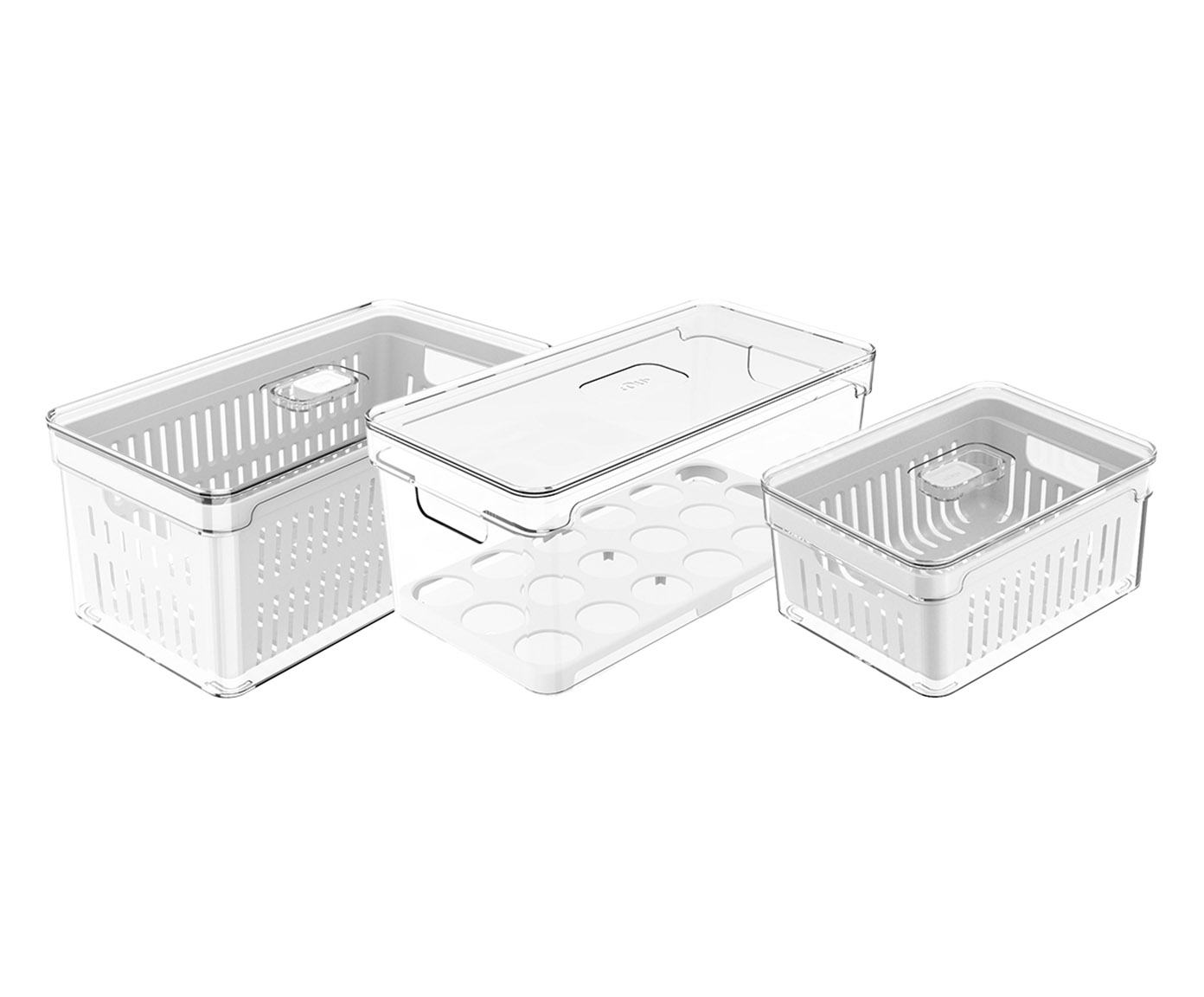 Jogo de Organizador de Geladeira Clear Fresh Natural image number 0