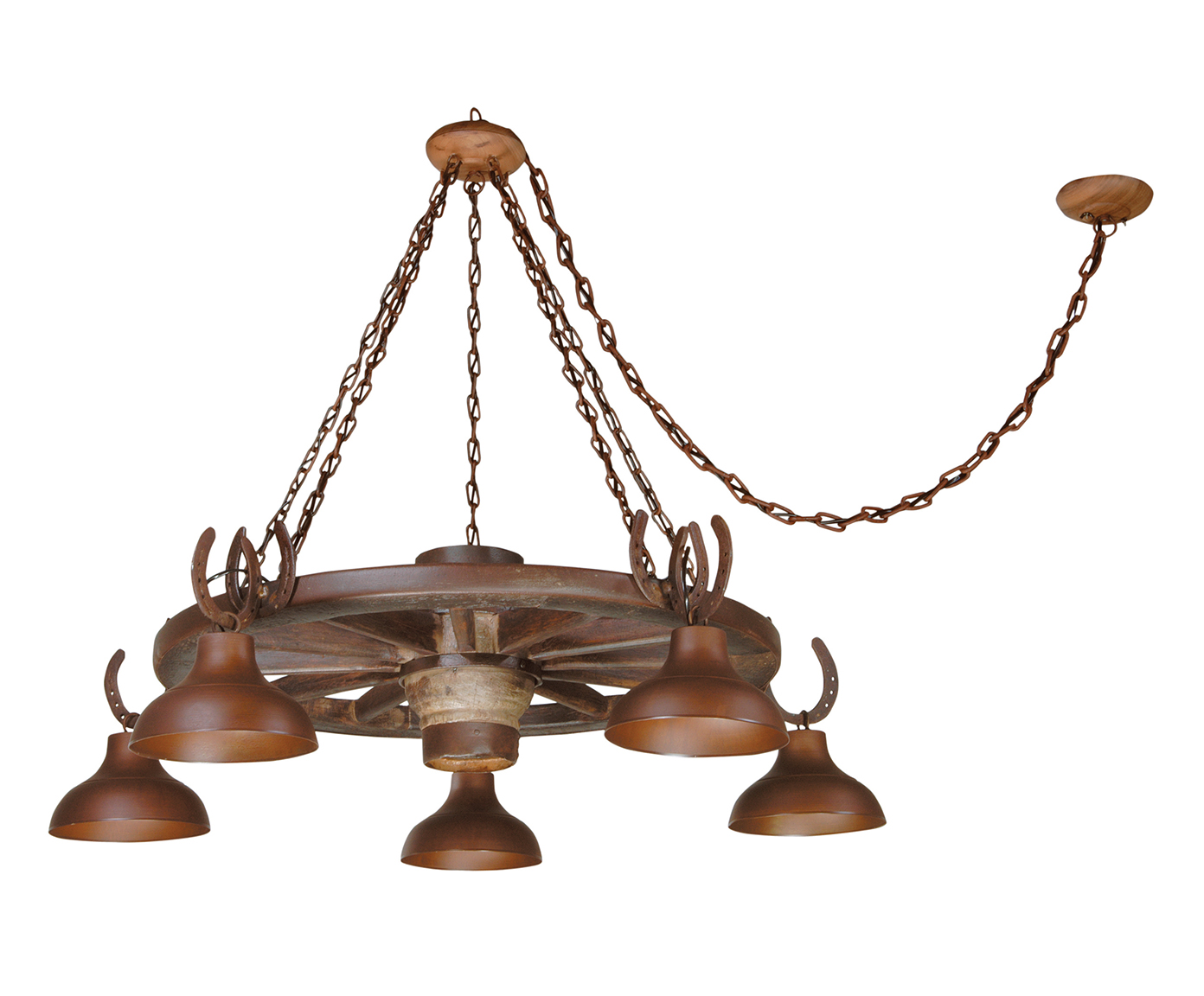 Lustre Est&acirc;ncia Roda De Carro&ccedil;a 5 L&acirc;mpadas - image 0