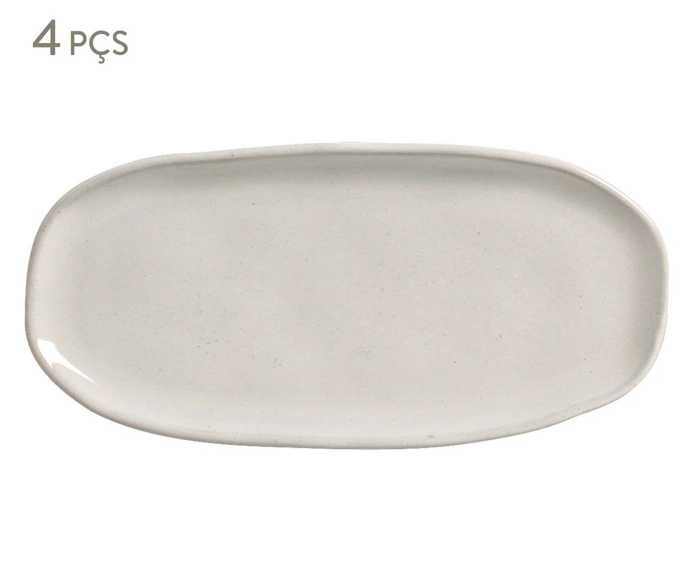 Jogo de Travessas Oval Rasa Mini Org&acirc;nico Glam Branco image number 1