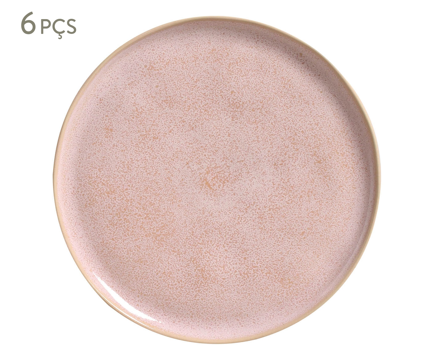 Jogo de Pratos Raso Bio Litchi Rosa - image 0