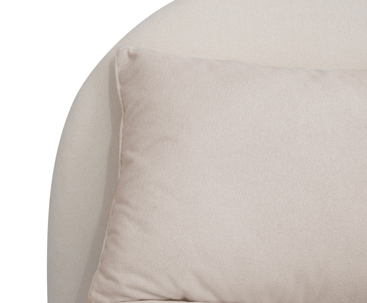 Cabeceira Com Almofad&atilde;o Pillow Em Boucle Hill OffWhite image number 5