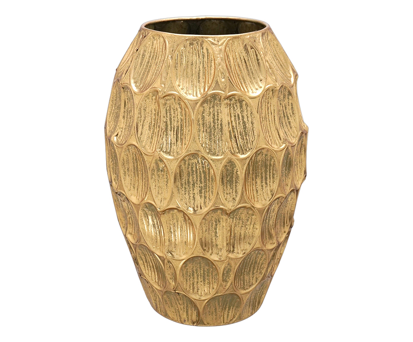 Vaso Decorativo Torvion Cinza e dourado image number 0