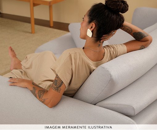 Sof&aacute; Retr&aacute;til Seno I em Boucle Aveludado Off White image number 16