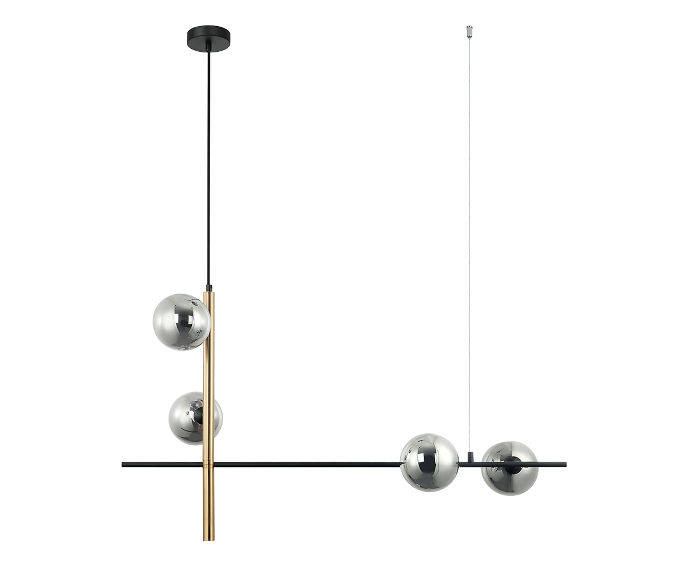 Pendente Bambu Preto Bivolt image number 0
