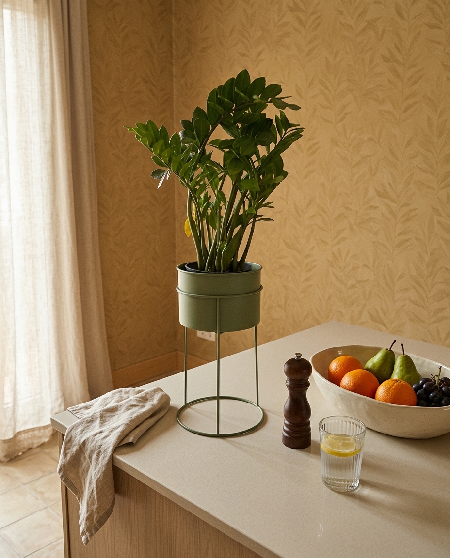 Suporte de Plantas com Vaso Humait&aacute; Verde Oliva image number 4
