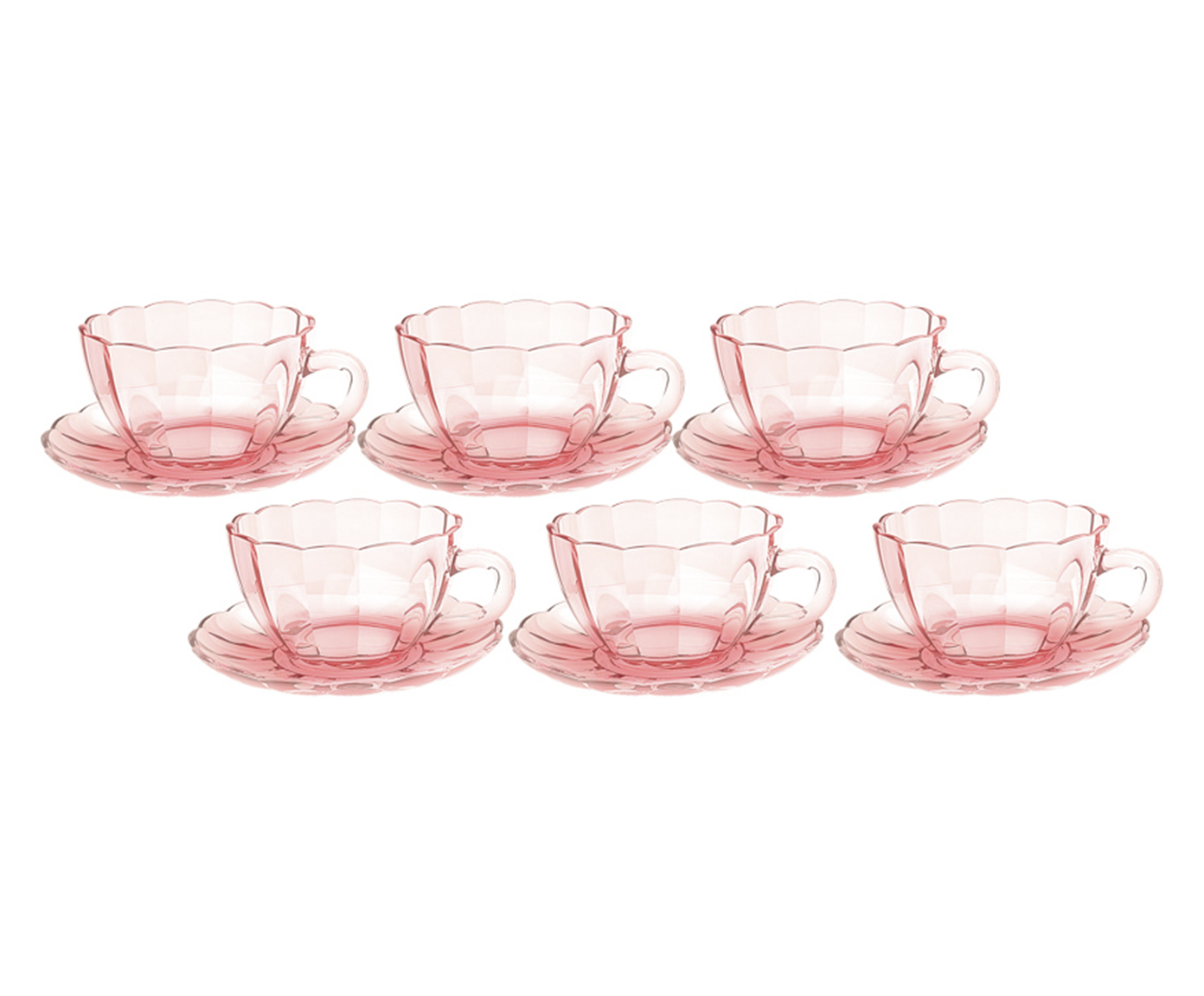 Jogo de X&iacute;caras para Ch&aacute; Peach Rosa - image 1