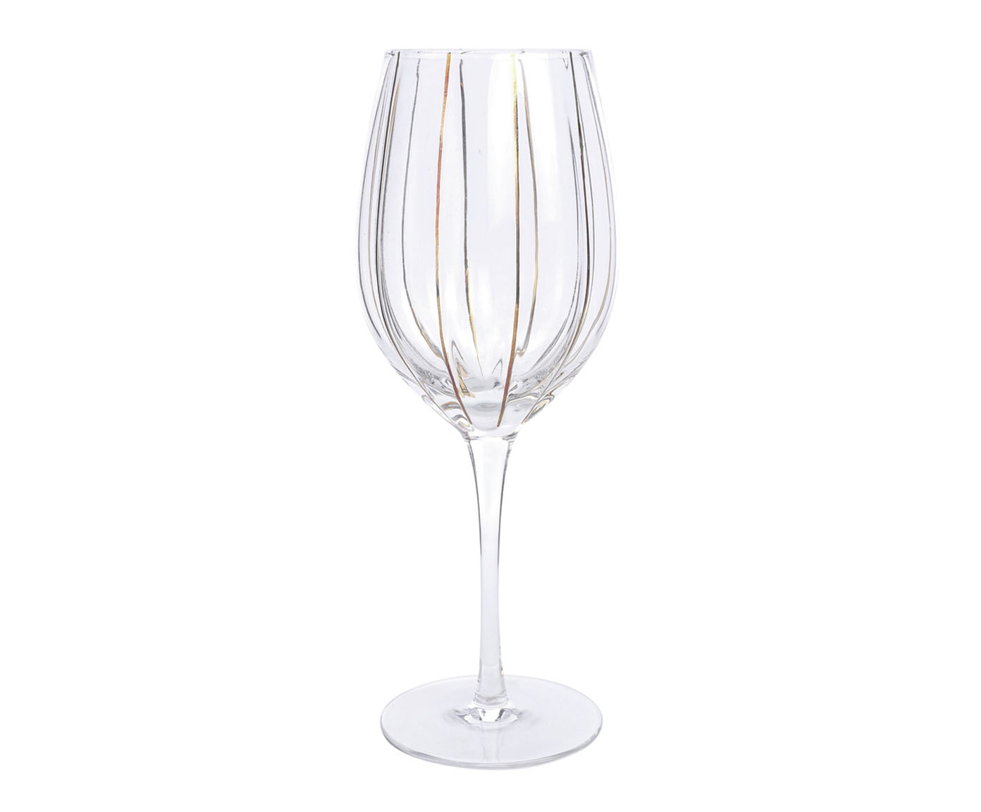 Ta&ccedil;a de &Aacute;gua Vidro Linhas Ouro Incolor - 580ml - image 0