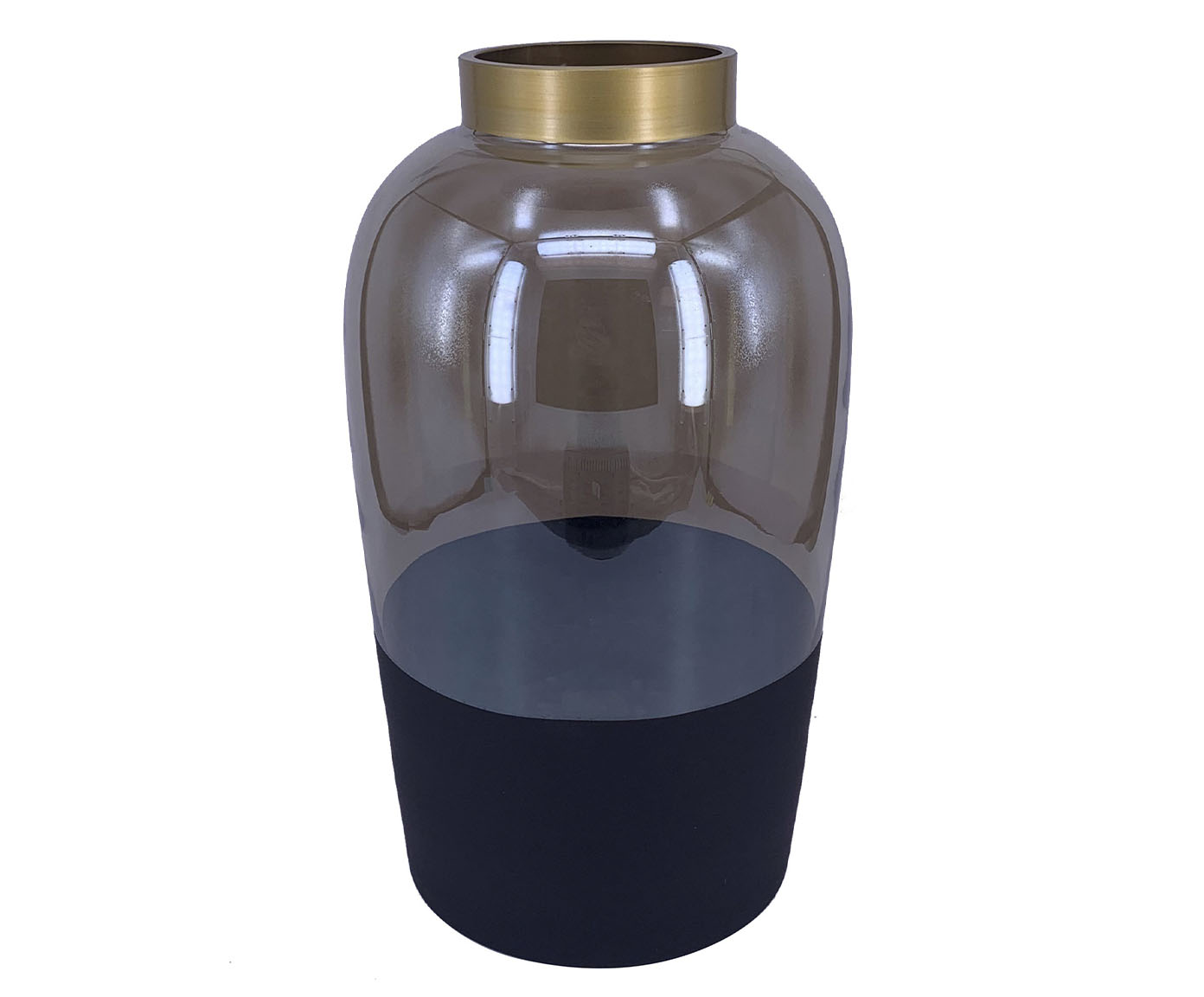 Vaso Aruwata Fume Preto e Dourado image number 0