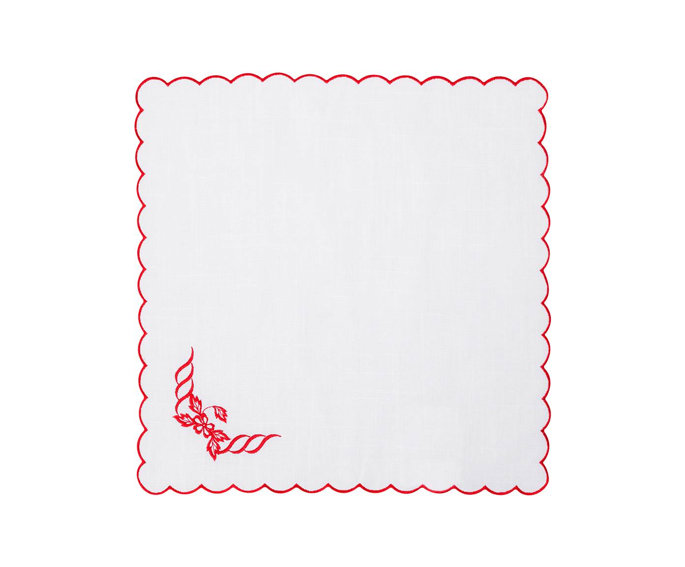 Jogo Americano com Guardanapo Kalli - Branco e Vermelho image number 2