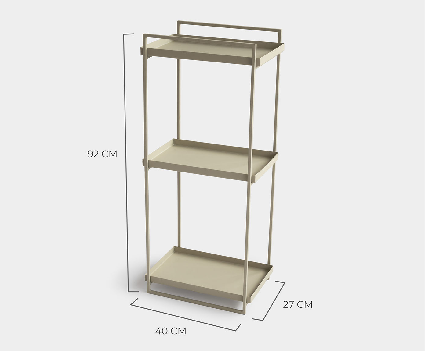 Estante Tripla Wire Taupe image number 1