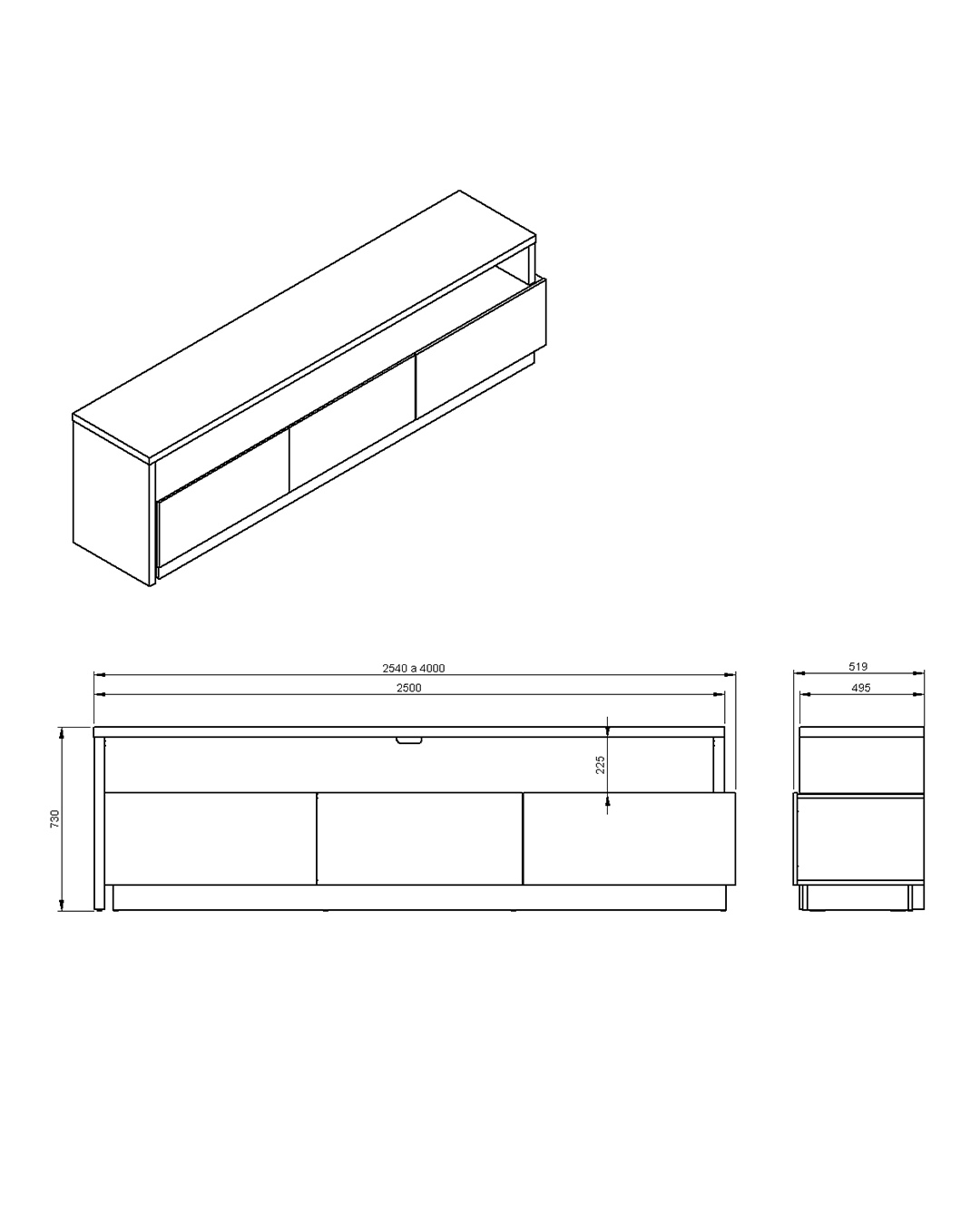 Rack Extensivel Neo Carvalho Am&ecirc;ndoa image number 5